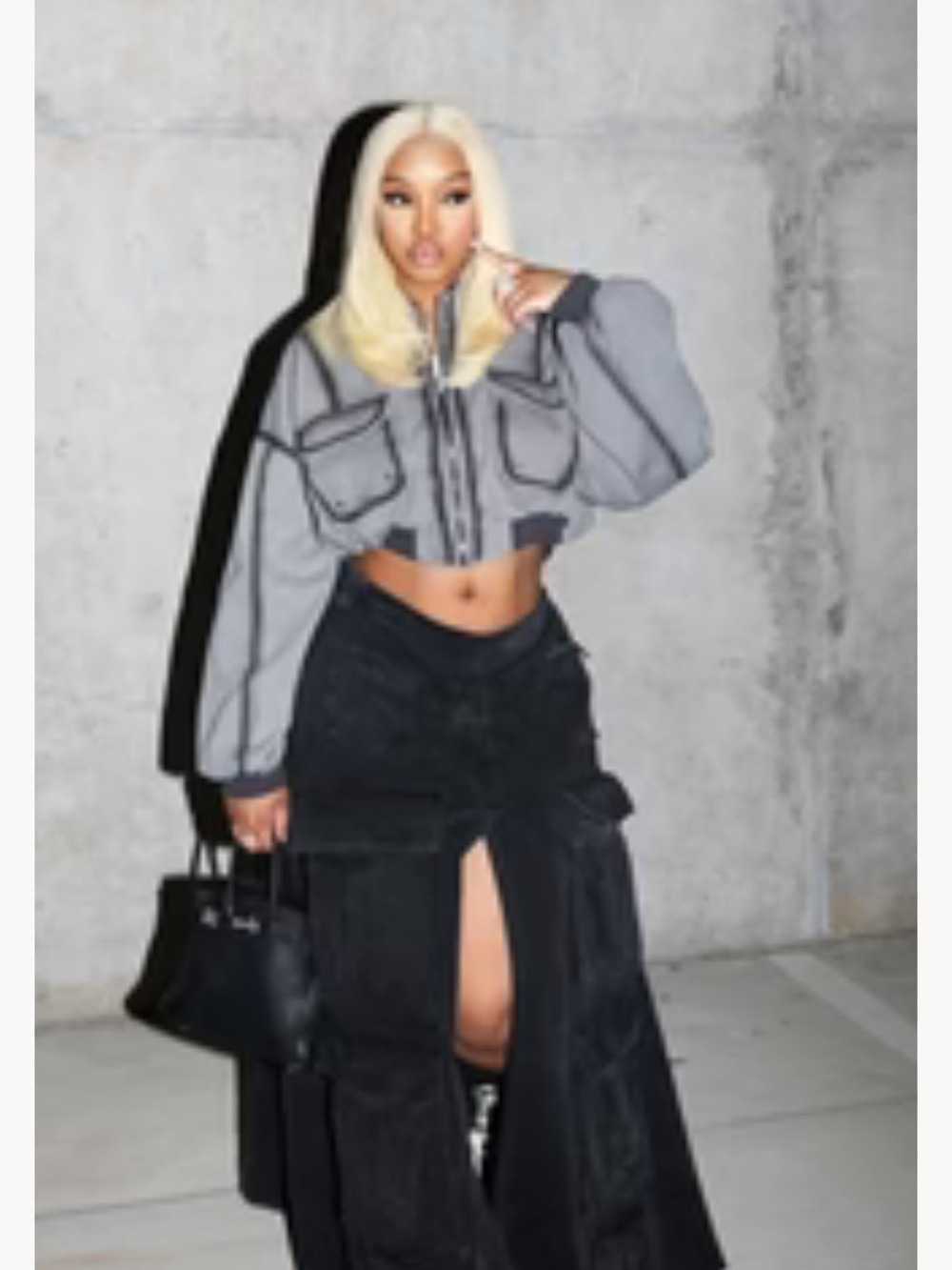Fashion Nova Olive Green and Black Bomber Jacket